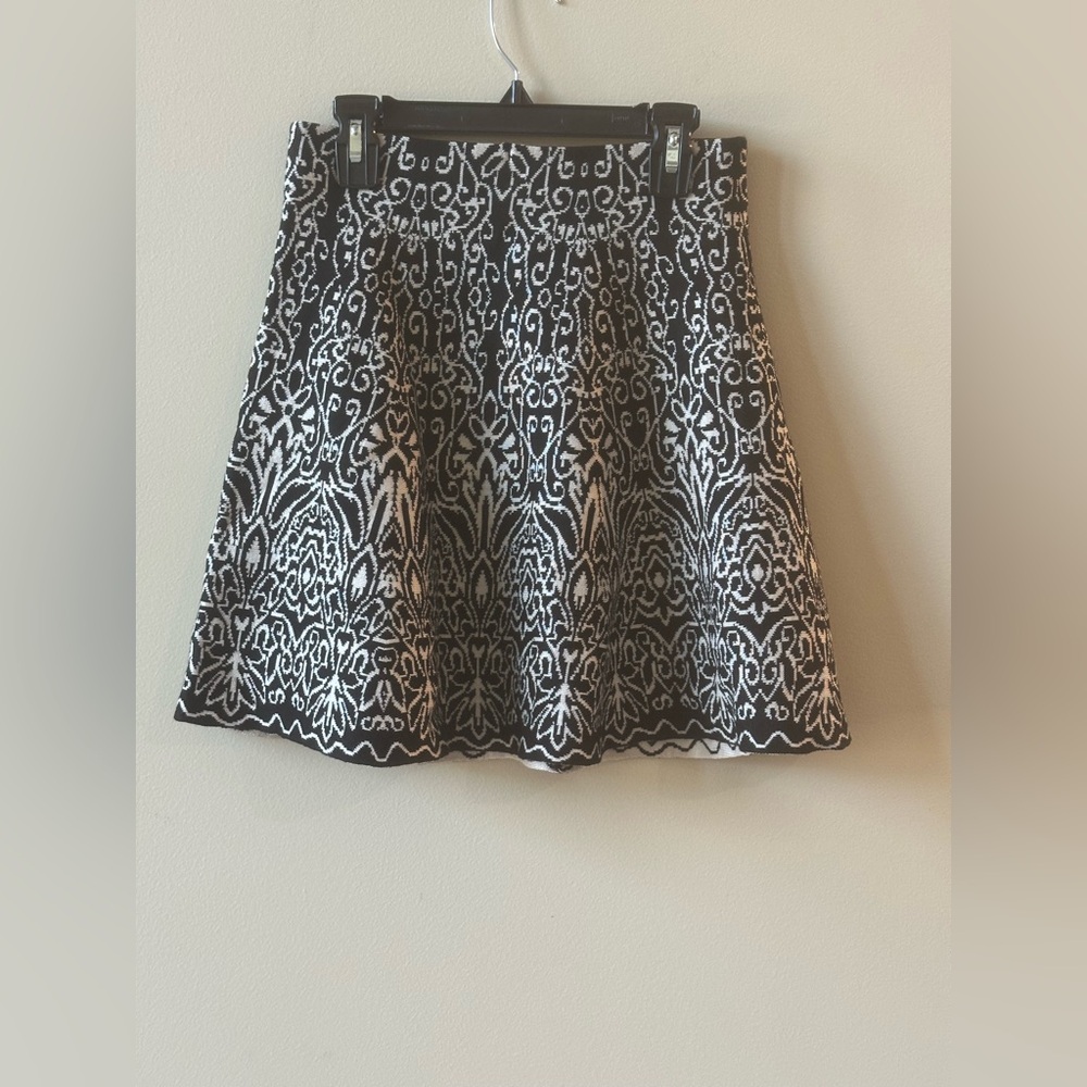 Xhilaration Black and White Embellished Mini Skirt